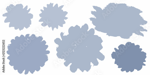 Obraz na plátně blue watercolor cloud splotches on white background splotch artistic abstract pa
