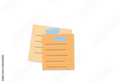 Stack of three brown envelopes with blue postal icons