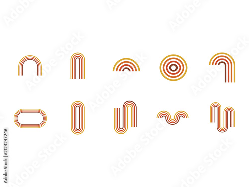 70s Groovy Line Element Set