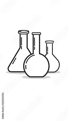 Minimalist line art illustration of a wine bottle and glass.