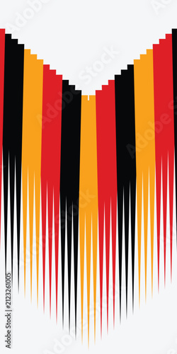 Red, yellow, and black striped background pattern. Striped motif for clothes and texture