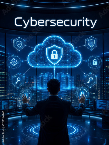 Professional IT Specialist Monitoring Secure Cloud Data Infrastructure