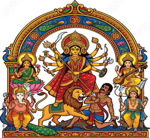 Durga Puja Vector Illustration