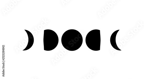 Принти на полотні Minimalist black vector icon of a musical minim half note isolated on a white background