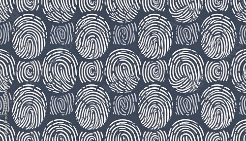 A seamless pattern of white fingerprint-like swirls on a dark gray background