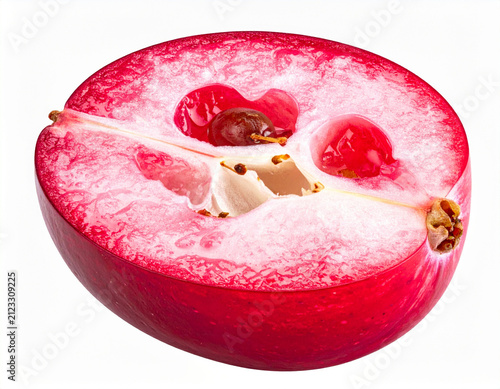 Juicy Cranberries Showing Internal Structure and Seeds