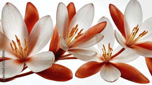 Dreamy floral composition with soft pink and orange flowers in a painterly style. Glowing edges and high key background create a premium abstract aesthetic.