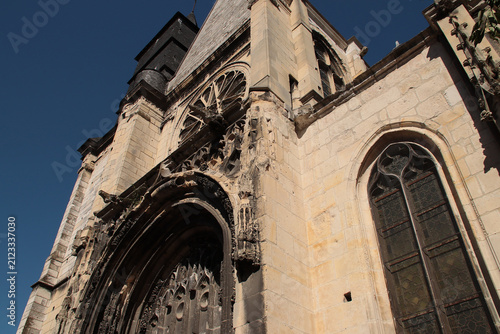 Konstfotografi protestant church (saint-éloi temple) in rouen in normandy in france