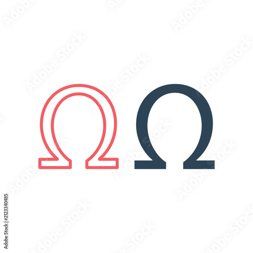 Greek Alphabet icons set design vector illustration.