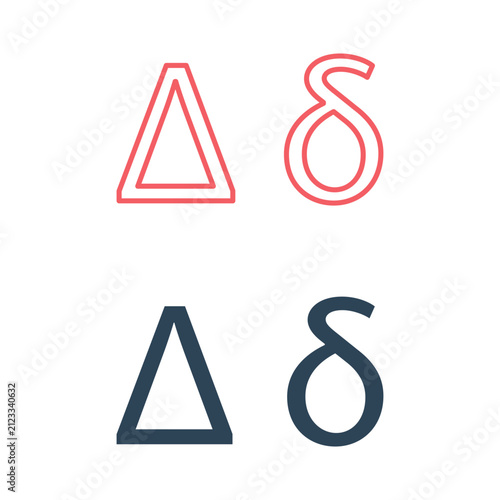 Greek Alphabet icons set design vector illustration.
