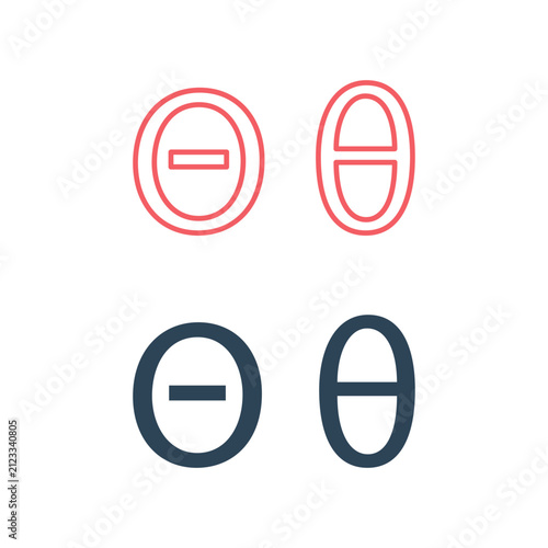 Greek Alphabet icons set design vector illustration.