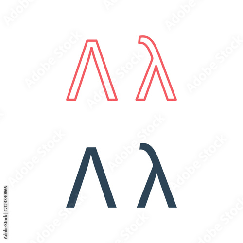 Greek Alphabet icons set design vector illustration.