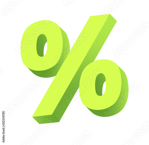 green percent sign
