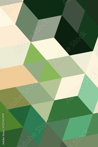 Abstract geometric shapes in overlapping pastel tones. Modern polygonal mosaic pattern for design and decor.