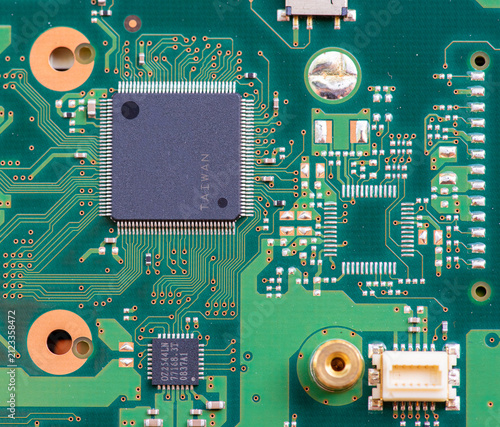Electronic Circuit Board Components and Computer Hardware Technology Background