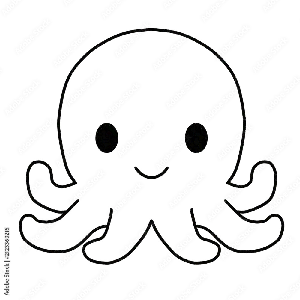 Naklejka premium funny cartoon octopus