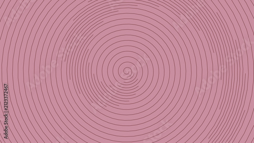 Dusty pink abstract background with circular concentric lines forming elegant hypnotic spiral vortex pattern for creative artistic digital design works