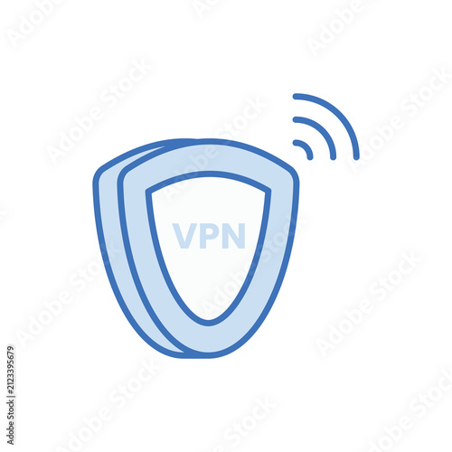 VPN Connection icon with white background stock illustration