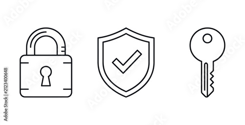 Security Icons Set Vector