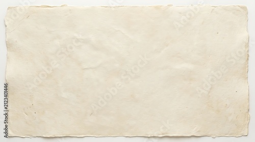 Old vintage handmade paper texture isolated on white background