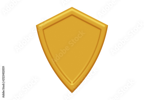 Gold Pointed Shield Wax Stamp Embossed Glossy Clipart