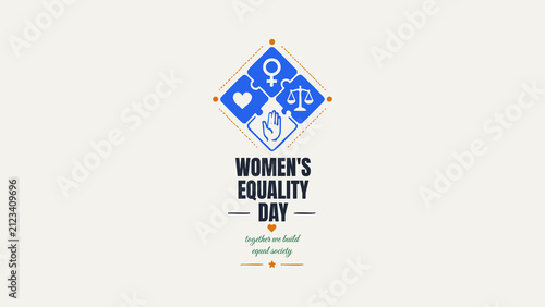 Cuadro en lienzo Womens Equality Day Justice Balance Symbol Design