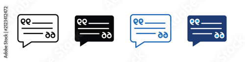 Quotes  Icon Collection With Multiple Styles
