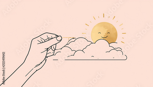 Illustration of a sunny day