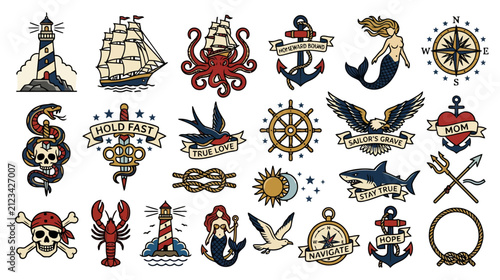 Nautical Tattoo Designs: Ships, Anchors, Mermaids, Skulls & More