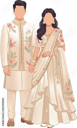 Mandap Wedding Ceremony Couple holding hands design