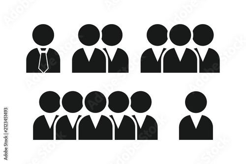 Business people icons, management, employees, cooperation, meeting, Community, social, friendship, people, relationships, diversity, support, Vector illustration.
