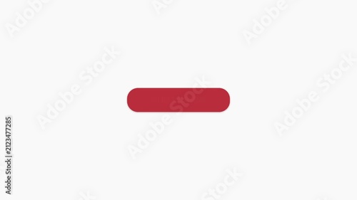Subscribe Button Animation with Red Pill Shape on White Background