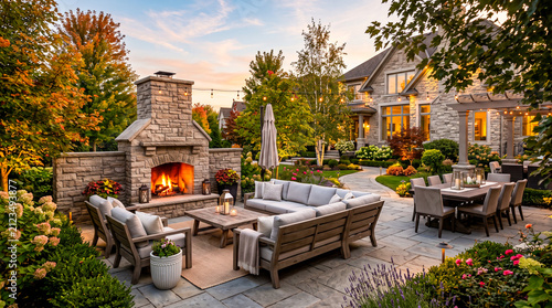 Luxury backyard patio for outdoor entertaining