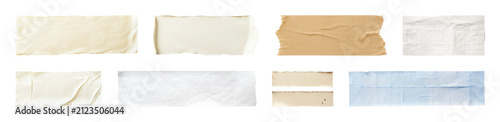 PNG Assorted torn paper tape pieces on transparent background