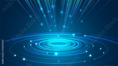 Futuristic innovation portal. Abstract virtual reality technology. Graphic concept for your design