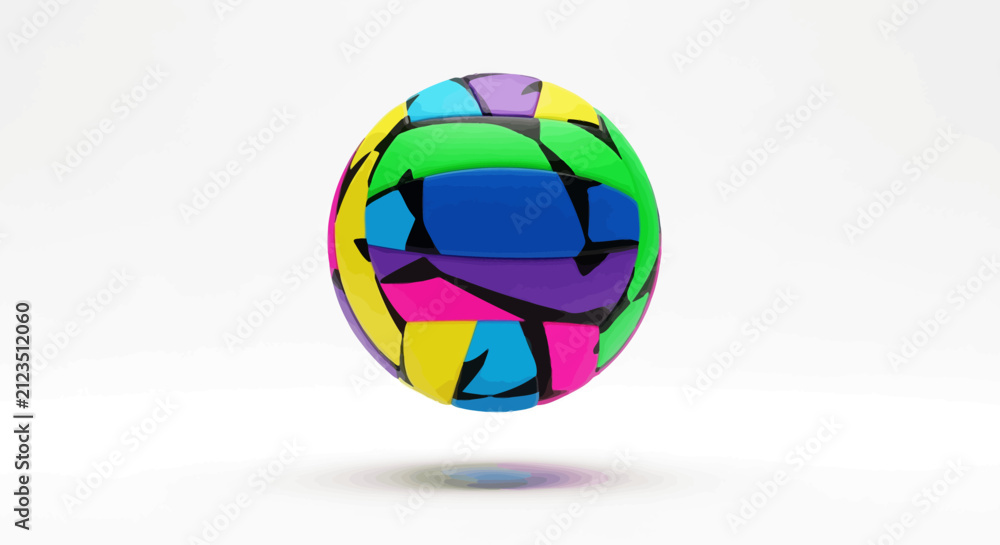 Fototapeta premium Colorful Soccer Ball in Air.
