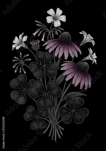 Twilight Bloom: A charcoal sketch whispers secrets of ephemeral beauty.