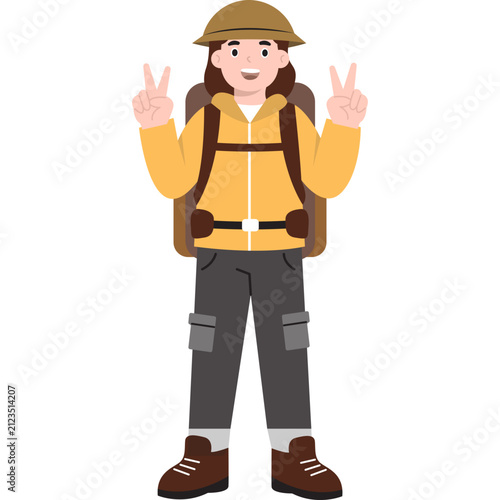 Hiking Illustration