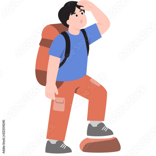 Hiking Illustration