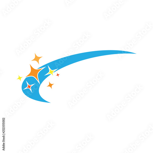 Abstract Circular Star Path logo and symbol design