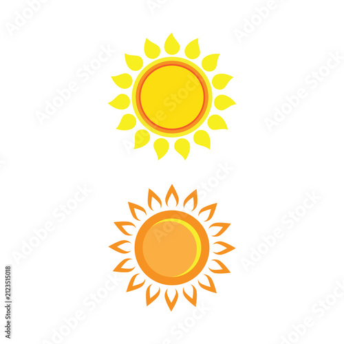 sun illustration logo vector icon template