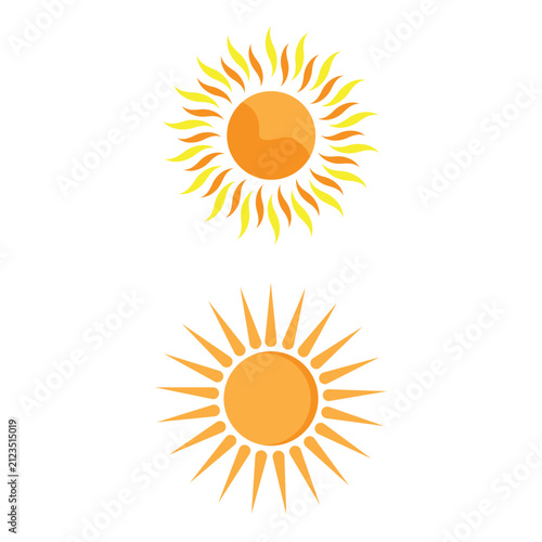 sun illustration logo vector icon template