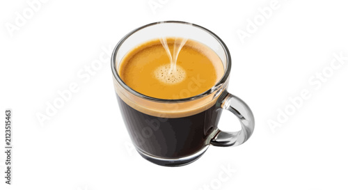 Vector illustration of cup of espresso coffee on a transparent background