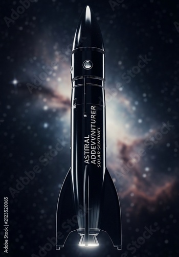 Nebula's Sentinel: A Gleaming Voyager Against Celestial Hues