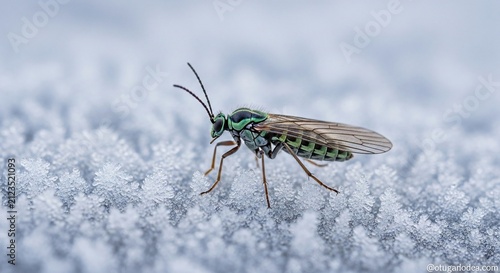 Emerald Jewel on Frosty Canvas