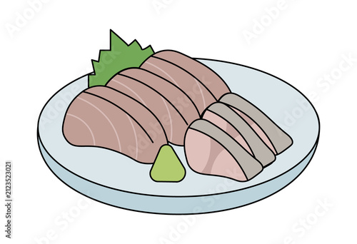 Fresh and Discolored Sashimi Comparison Showing Food Freshness and Quality Changes Over Time