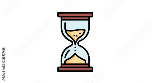 Hourglass with sand timer.
