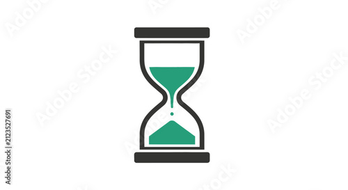 Green Sand Hourglass Timer Symbol.