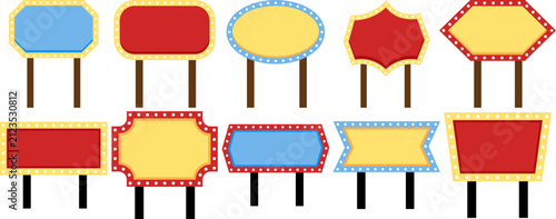 Circus Signboard Elemen
