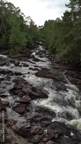 The Falls of Dochart, in the village of Killin in central Scotland.